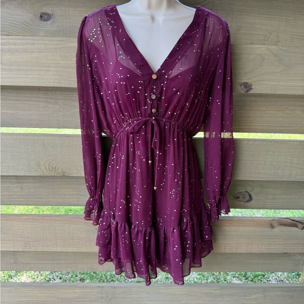 City Studio Elegant Purple Women's Dress